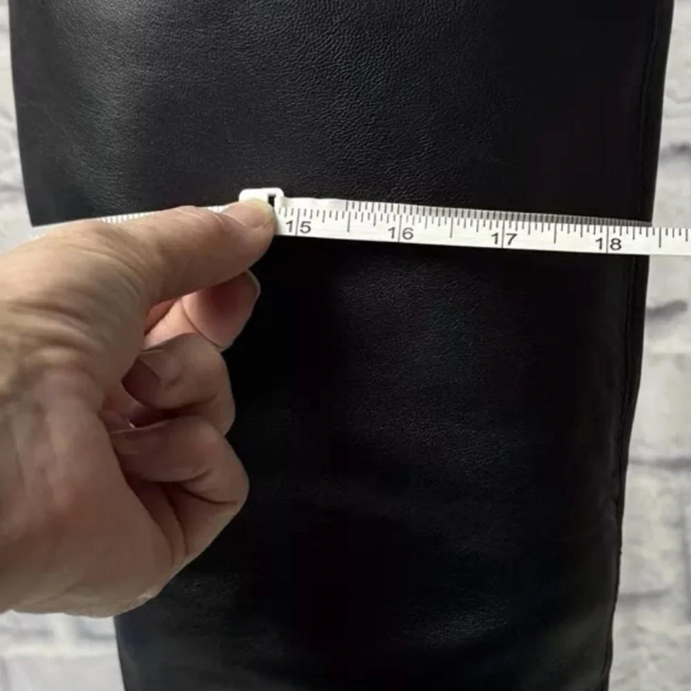 AMPUTEE ONE 1 SINGLE RIGHT Vince Rune Water Repellant Black Leather Knee Boot 9 - Picture 13 of 14